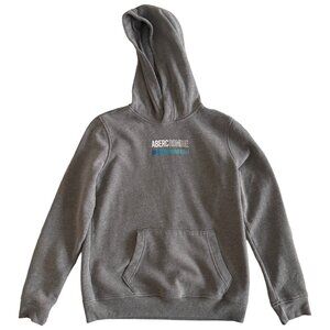 Abercrombie Kids Gray Logo Hoodie Sweatshirt Size 13/14